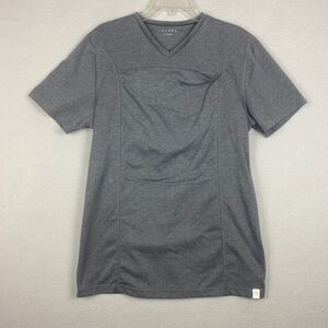 Lalabu Men's X-Large Dad Shirt Gray Short Sleeve Stretch Babywearing Carrier Top